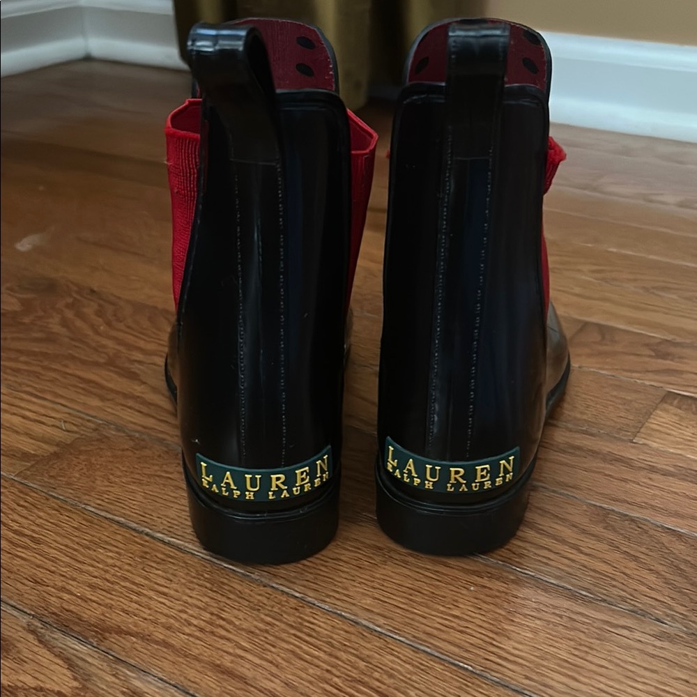 Lauren Ralph Lauren Black and Red Boots